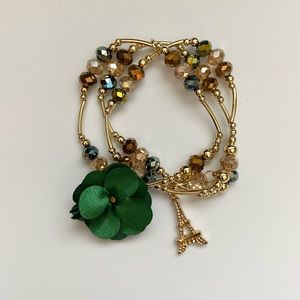 Gold Plated Flower Bracelet